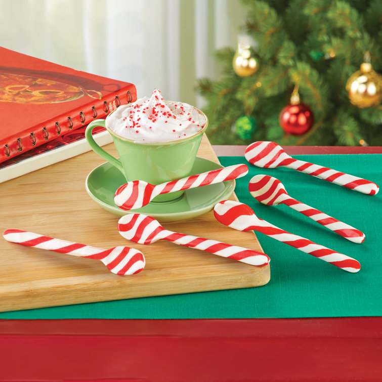 The Holiday Aisle® Christmas Peppermint Candy Cane Spoons Set Of 6